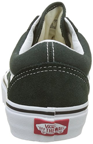 Vans Old Skool Suede/Canvas, Zapatillas Unisex Adulto, Verde (Scarab/True White), 36 EU