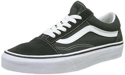 Vans Old Skool Suede/Canvas, Zapatillas Unisex Adulto, Verde (Scarab/True White), 36 EU