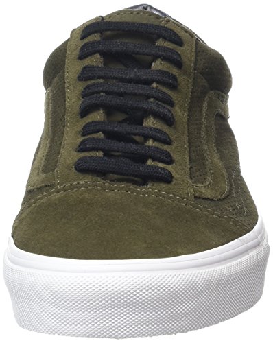 Vans Old Skool, Zapatillas Unisex Adulto, Verde (Perf Suede Tarmac/True White), 36 EU