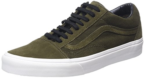 Vans Old Skool, Zapatillas Unisex Adulto, Verde (Perf Suede Tarmac/True White), 36 EU