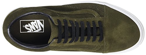 Vans Old Skool, Zapatillas Unisex Adulto, Verde (Perf Suede Tarmac/True White), 36 EU