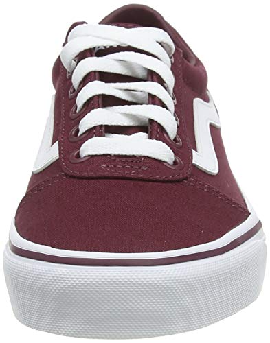 VANS Ward Canvas, Zapatillas para Mujer, Rojo (Canvas/ Burgundy Olq), 39 EU