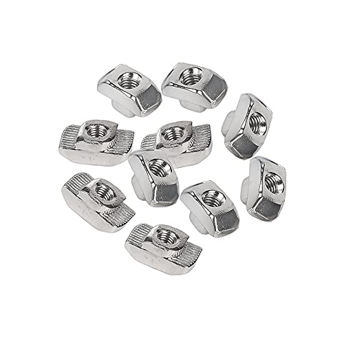 Vasemele T-Nut 184 Piezas T Tuercas M3 M4 M5 Rosca T-Ranura Tuerca Tuerca en T Tuercas de Cabeza de Martillo Acero de Carbono Niquelado T-Nut con 4 Llaves Allen para 2020 Series Perfil de Aluminio