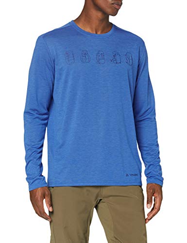 VAUDE Men's Rosemoor LS T-Shirt II Camiseta, Signal Blue, Small para Hombre