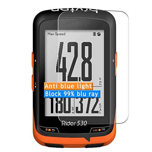 Vaxson 4 Unidades Protector de Pantalla Anti Luz Azul, compatible con Bryton Rider 530E GPS 530 530t [No Vidrio Templado ] Nuevo Película Protectora Film Guard