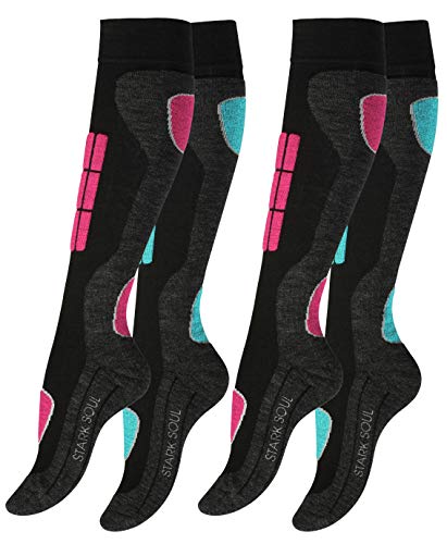 VCA 2 pares Calcetines para deportes de invierno con acolchado especial para mujer