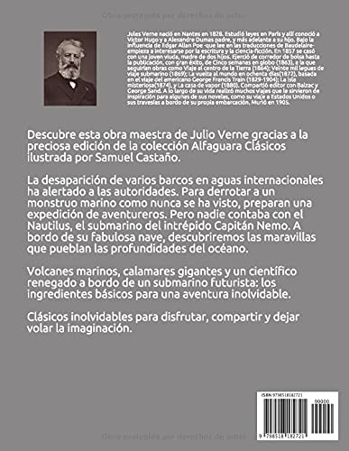 Veinte mil leguas de viaje submarino Twenty thousand leagues of underwater travel (Colección Clásicos) (Edición en español) Ilustrado