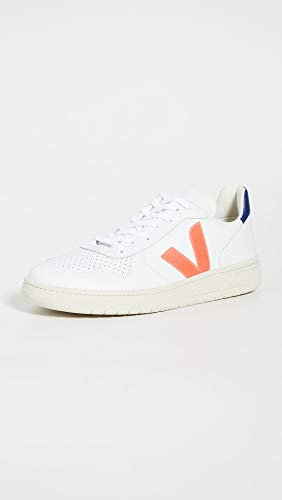 VEJA V-10 Zapatillas Moda Hommes Blanco/Azul/Naranja - 44 - Zapatillas Bajas