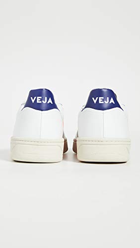 VEJA V-10 Zapatillas Moda Hommes Blanco/Azul/Naranja - 44 - Zapatillas Bajas