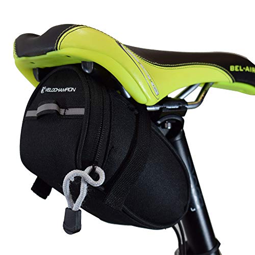 VeloChampion Speed Bolsa de sillin para Bicicleta Negra - Bike Seat Pack in Black