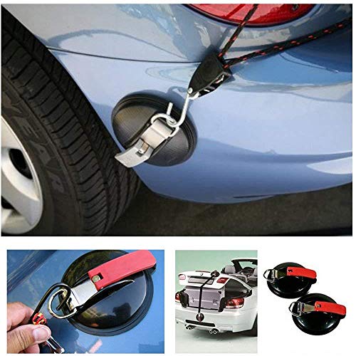 Ventosa de Coche con Ganchos de Seguridad S, Herramienta de anclaje de ventosa multifunción para montaje en coche, lonas de equipaje, tensor de coche (4pcs)