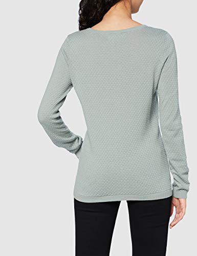 Vero Moda Vmcare Structure LS-Camiseta de Cuello Redondo Blusas, Green Milieu, S para Mujer