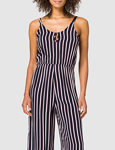 Vero Moda Vmsimply Easy Culotte Jumpsuit Wvn Ga Mono Largo, Azul Oscuro/Azul Oscuro, S para Mujer