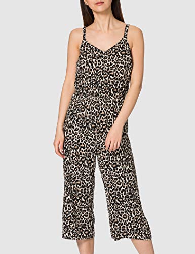 Vero Moda Vmsimply Easy Culotte Jumpsuit Wvn Ga Mono, Oatmeal/AOP:Linea, L para Mujer