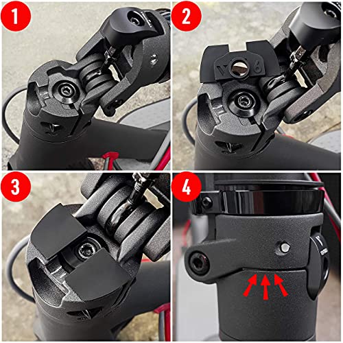 Vestigia® - Amortiguadores de vibración de goma de 6 piezas para Xiaomi M365 1S Essential Pro Scooter eléctrico - Accesorios de goma para scooter - Piezas de repuesto para E-scooter (negro)