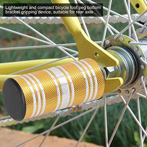 VGEBY Clavijas de Bicicleta, Clavijas de reposapiés de Bicicleta de montaña de aleación de Aluminio Dorado Clavijas de BMX Ligeras para diámetro de rodamiento 0.9‑1cm / 0.35‑0.39in