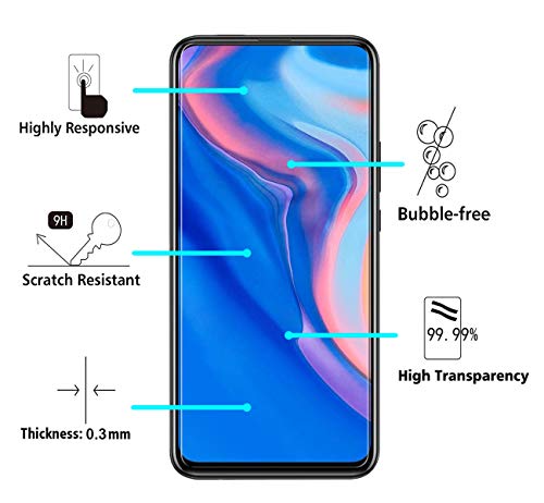 VGUARD 3 Unidades Protector de Pantalla para Huawei P Smart Z / Huawei P Smart Pro 2019 / Honor 9X / Honor 9X Pro, Cristal Vidrio Templado Premium