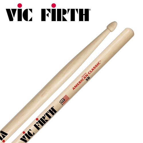 Vic Firth American Classic 5B - Baquetas, Nogal Americano, Punta de Madera