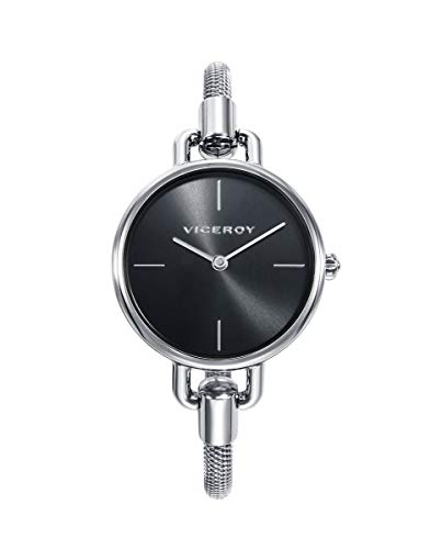 Viceroy Reloj Mujer correa de acero, plata/negro