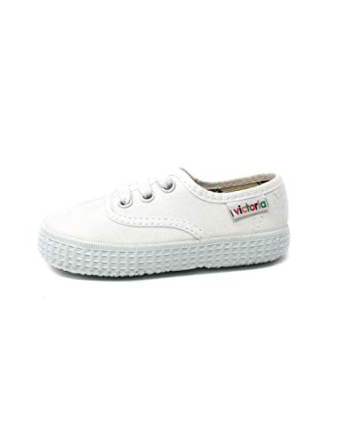 Victoria Inglesa Lona - Zapatillas unisex, color Blanco (White), talla 23 EU