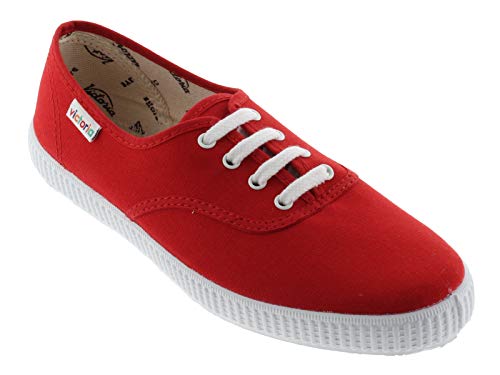 victoria Plano VICTORIA 1915 Inglesa Lona 106613-WOMEN para Mujer Rojo 36