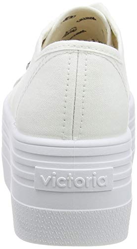 victoria Plataforma VICTORIA Barcelona Doble Lona Monocromo 1105101-WOMEN para Mujer Blanco 37