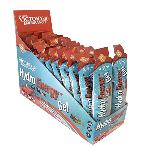 Victory Endurance Hydro Energy Gel Caffeine Red Fruit 70g.Textura más líquida. 42 mg de cafeína por gel.