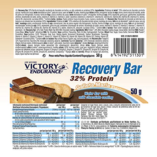Victory Endurance WVE.121290C Recovery Bar 32% Whey Protein Galleta María 50 gr
