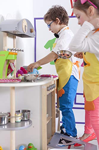 VIGAR Infantil Ducks, Sintético-Delantal Impermeable Perfecto para cocinar o par Jugar sin Riesgo de Que se estropee la Ropa, Amarillo