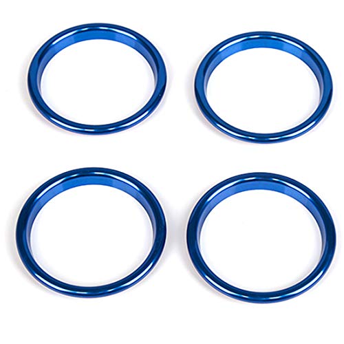 VIGORFLYRUN PARTS LTD 4pcs Coche Aire Acondicionado Ventilación Adorno Decoración Estilo para A3 S3 2013-2016 / Q2 2017, Protección Interior Accesorios - Azul