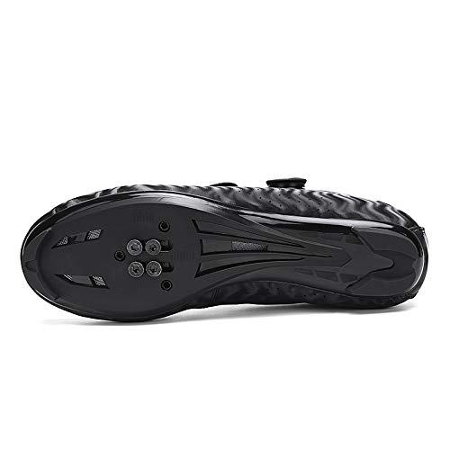 VIPBQO Zapatos de ciclismo para hombre SPD Road Ciclismo, adecuados para competiciones de ciclismo en interiores, zapatos de ciclismo con pedal para hombre, Silver, 42 2/3 EU