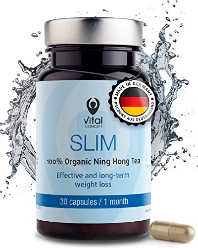 Vital Concept Slim - Extracto De Té Ning Hong | Para Una Pérdida De Peso Saludable y Mantener Una Figura Delgada | Para Quema Rápida De Grasa y La Pérdida De Grasa Del Vientre | 30 Capsulas, 30 Dias De Suministro