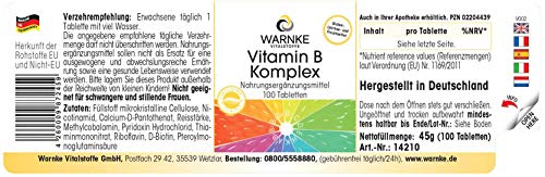 Vitamina B Complex – Vegetariano – Con todas las Vitaminas B esenciales – 100 cápsulas