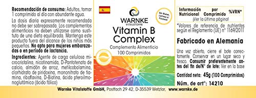 Vitamina B Complex – Vegetariano – Con todas las Vitaminas B esenciales – 100 cápsulas