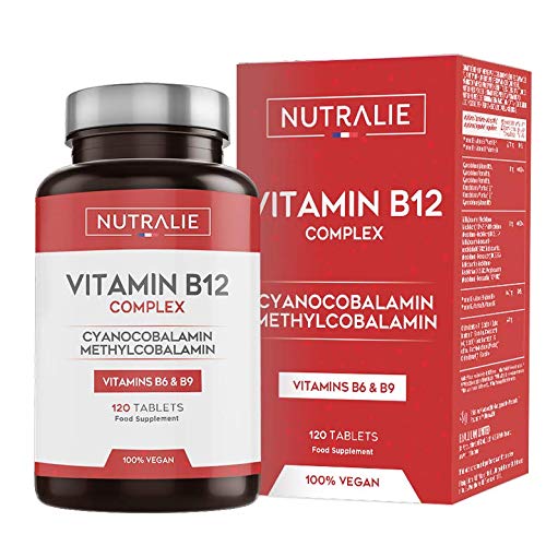 Vitamina B12 Vegana 2000mcg Cianocobalamina y Metilcobalamina | Reduce el Cansancio y Contribuye al Sistema Inmunológico | 120 Comprimidos Veganos Nutralie