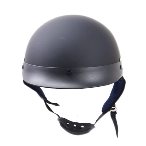 Viviance Motocicleta Estilo Alemán Media Cara Casco Motocross Negro Mate M/L/XL - L