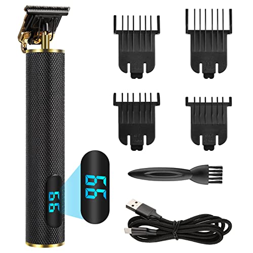 Vivibel Maquina Cortar Pelo, Máquina Afeitar Barba Profesional, Eléctrica Cortapelos Hombre con Pantalla LED, Carga Rápida USB Inalámbrica Cortadora de Pelo para Barba, Apto para familias/peluqueros