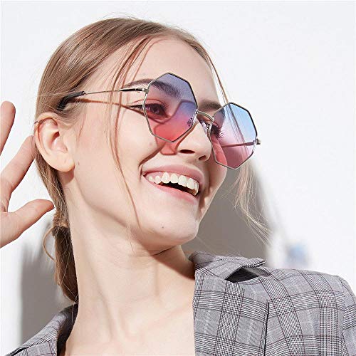 VJGOAL Mujer Vintage hexagonal Gafas de sol Moda Gafas Protección contra la radiación de la moda