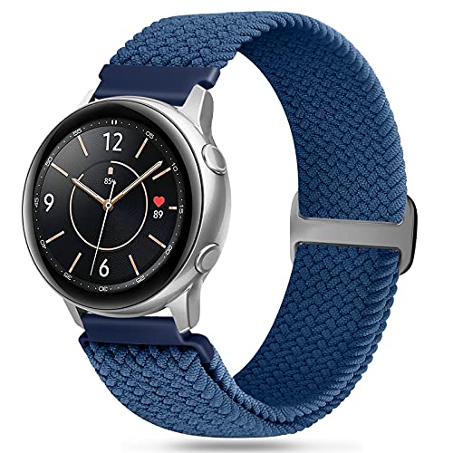 Vodtian Correa de nailon de 20 mm Solo Loop compatible con Samsung Galaxy Watch 3 41 mm/Galaxy Watch 42 mm/Active2 44 mm 40 mm/Gear Sport, cambio rápido deportivo, correa elástica de repuesto trenzada