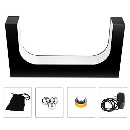 Vogvigo - Soporte flotante para zapatillas, soporte de levitación magnética, soporte para almacenamiento de levitación magnética LED para tienda, sala de estar, dormitorio, color negro