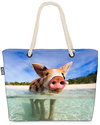 VOID Playa Piggy Bolsa de Playa 58x38x16cm 23L Shopper Bolsa de Viaje Compras Beach Bag Bolso