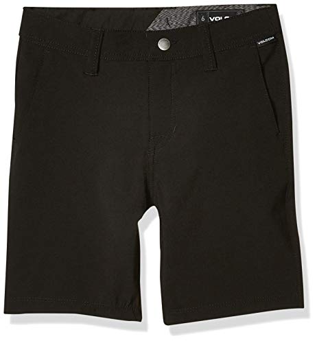 Volcom Frickin SNT Static Pantalón Corto, Niños, Black out, 24