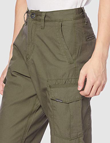 Volcom Miter II Cargo Pant Pantalón, Hombre, Army Green Combo, 33