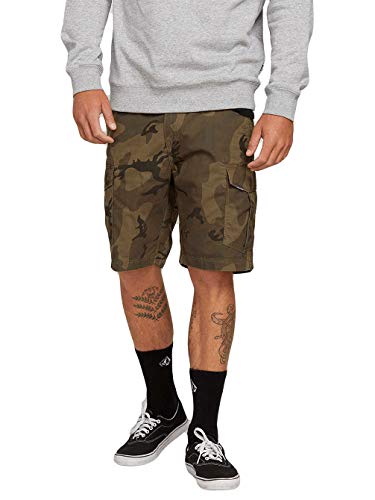 Volcom Miter Ll Cargo - Pantalones Cortos para Hombre, Hombre, A0911903, Camuflaje, 31