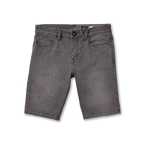 Volcom Solver Denim Short Pantalón Corto, Hombre, Grey Vintage, 28