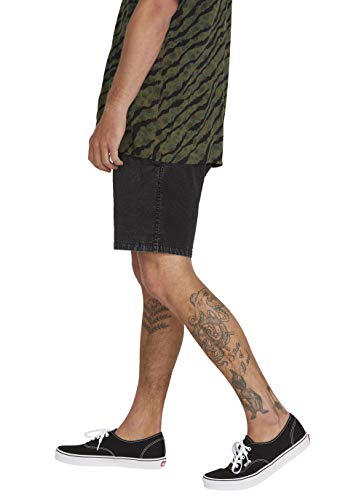 Volcom Steppen EW Short 17" Pantalón Corto, Hombre, Black, L