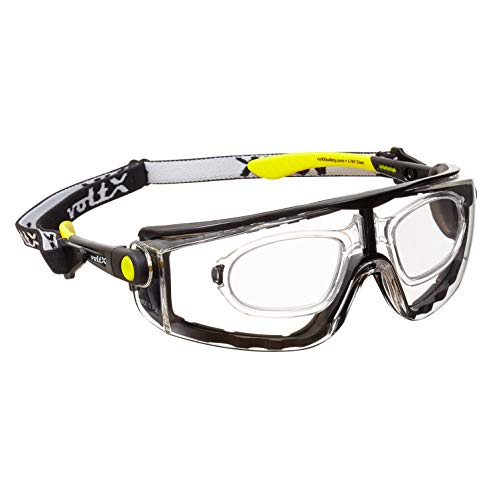 voltX 'Quad' 4 in 1 (Transparente dioptría +1.5) Lectura Segura Gafas de Lectura de Seguridad con Lentes de Aumento Completos - con inserción de Espuma y Diadema - certificación CE EN166f