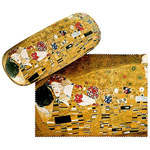 VON LILIENFELD Estuche Gafas Arte Gustav Klimt: El beso Funda Ligeramente Estable Colorido Regalo Mujer Hombre