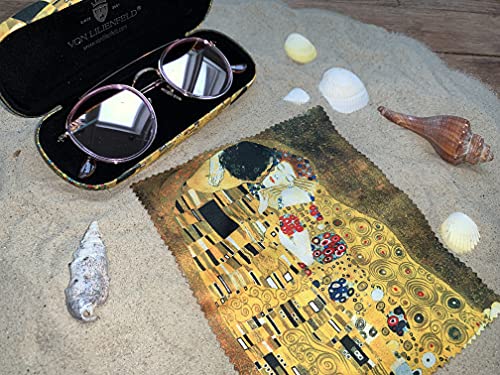 VON LILIENFELD Estuche Gafas Arte Gustav Klimt: El beso Funda Ligeramente Estable Colorido Regalo Mujer Hombre