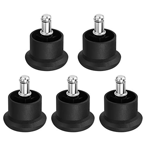 Vosarea 5pcs Patins en Feutre Chaises Glisse roulettes Meubles de Remplacement pour Bureau Maison (Noir)